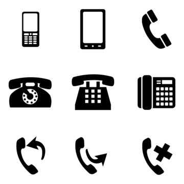 Vector Set of Telephone Icons