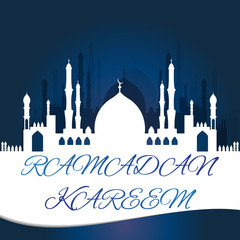 Ramadan Kareem Vector Illustration Greeting Card