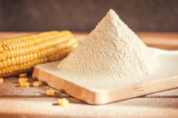 Fototapeta na wymiar sifted maize flour