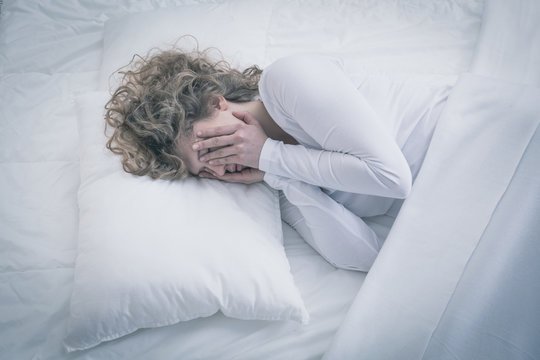 Depressed Woman Sleeping All Day