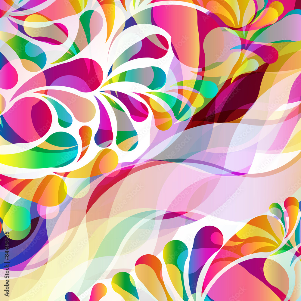 Poster Abstract colorful arc-drop background. 