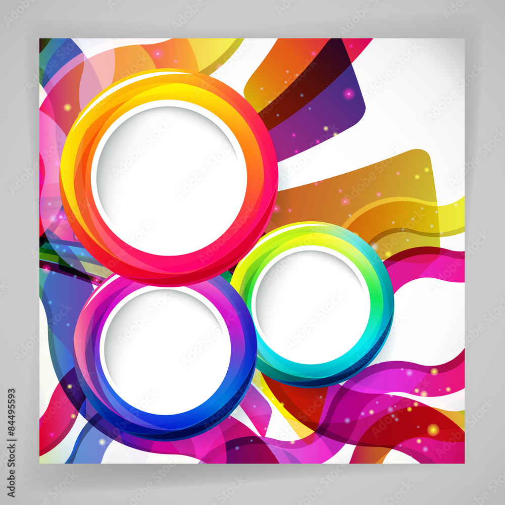 Aufkleber abstract background with round frames.