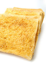 garlic bread against white background