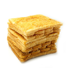 garlic bread against white background