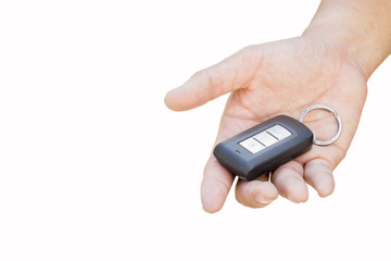 Car Keys hand giving keys New car concept