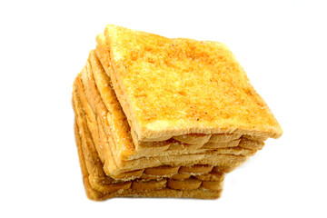 garlic bread against white background