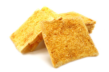 garlic bread against white background