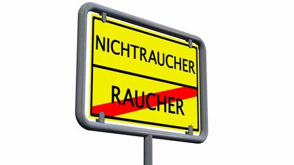 Nichtraucher / Raucher - Schild