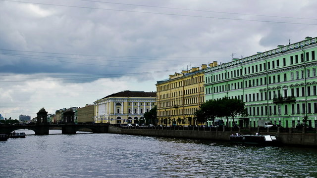 TIME-LAPSE: Fontanka river, St Petersburg, Russia
