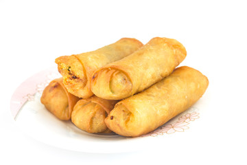 Fried Chinese Traditional Spring rolls food