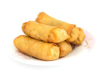 Fried Chinese Traditional Spring rolls food