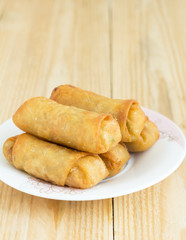 Fried Chinese Traditional Spring rolls food