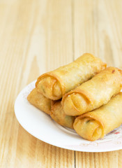 Fried Chinese Traditional Spring rolls food