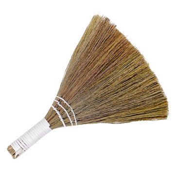 Small whisk for home cleaning. Isolated on white