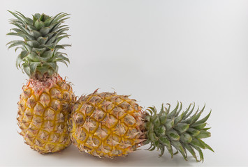 Fresh pine apple rich of vitamin and good for health in isolate