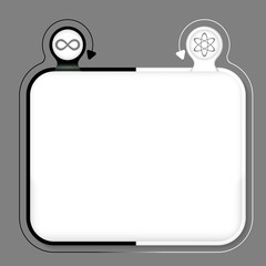 Abstract frame for your text and infinity symbol