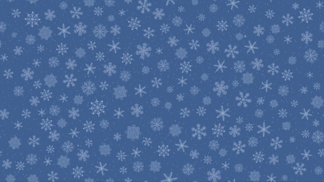 Snowflakes in Sky, Seamless Loop