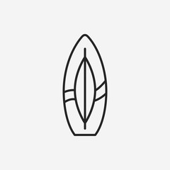 Surfboard line icon