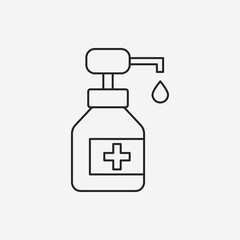 medicine bottle line icon