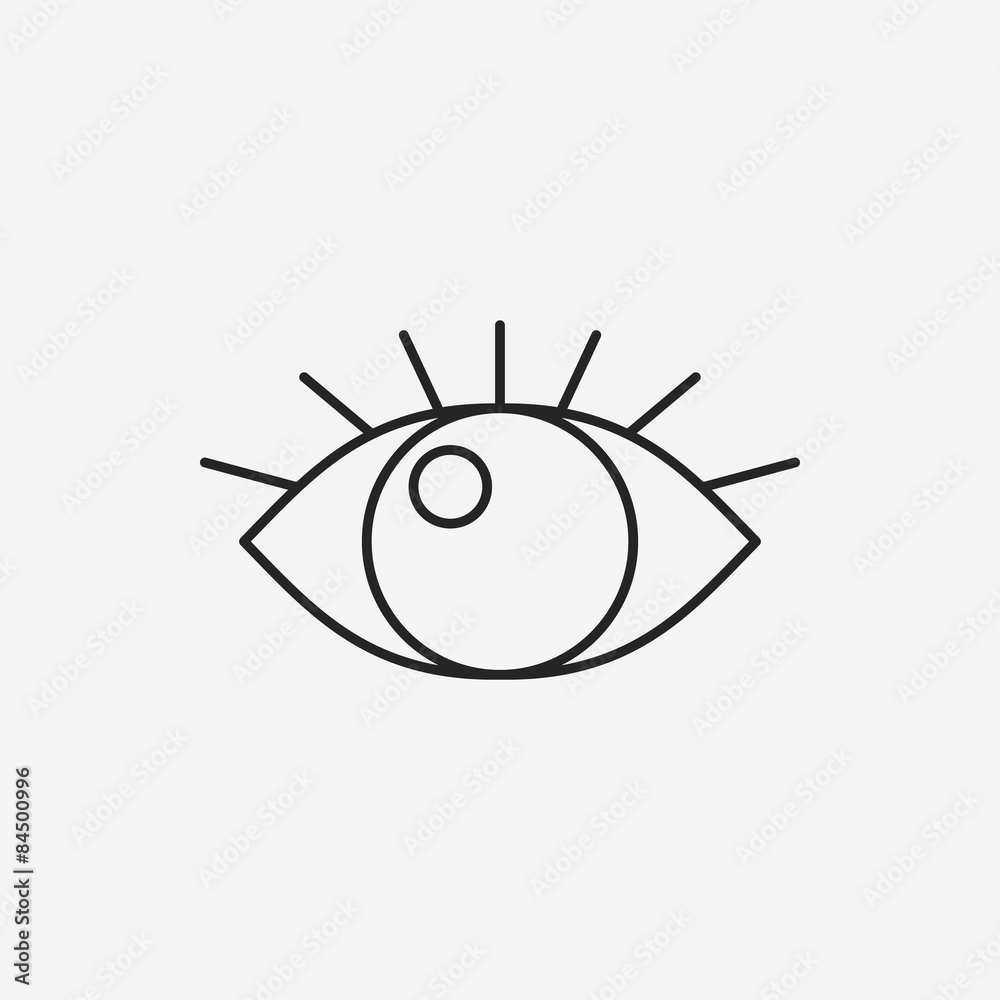 Poster eye line icon