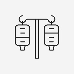 medical drip line icon
