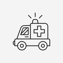 ambulance line icon