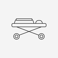 hospital beds line icon
