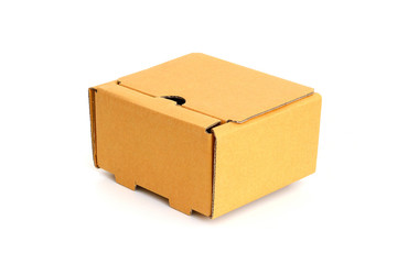cardboard boxes on white background