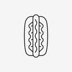 hot dog sausage line icon