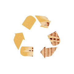 recycle symbol rough paper