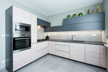 interior of elegant and comfortable kitchen