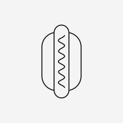 hot dog sausage line icon