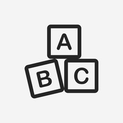 baby toy bricks icon
