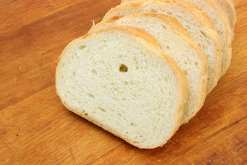 Wheat loaf sliced