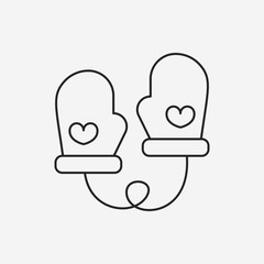 baby gloves line icon