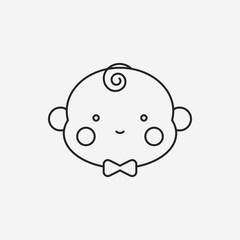 baby line icon