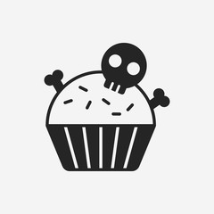 halloween cupcake icon