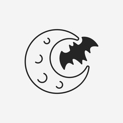 Halloween moon icon