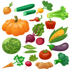 Vegetables Icons Set