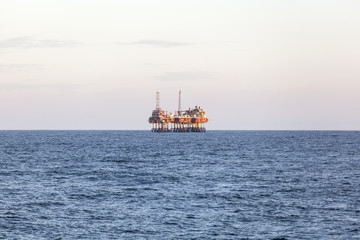 Oil platform at day