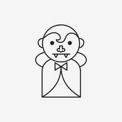 halloween monster line icon