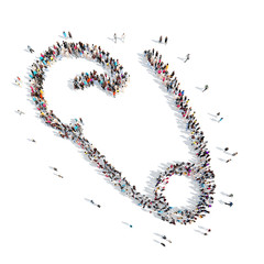  people in the shape of pins.