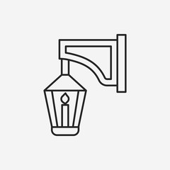 Fototapeta premium street light line icon