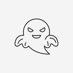 halloween monster line icon