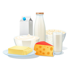 Milk Products Set