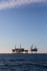 Oil platform at day