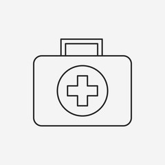 Medicine boxes line icon