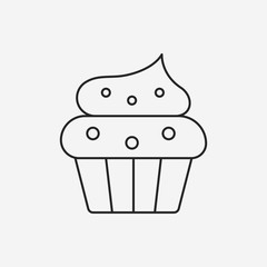 cupcake line icon