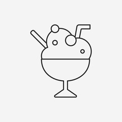ice cream line icon
