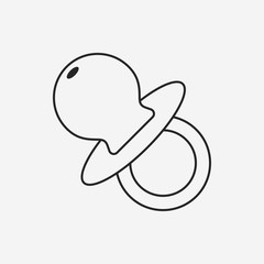 Baby pacifiers line icon